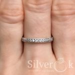 Вузька каблучка з доріжкою фіанітів 10395/2 - Зображення 3