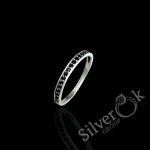 Вузька каблучка з доріжкою фіанітів 10395/2 - Зображення 4