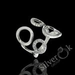 Розімкнута каблучка Кружечки 12073