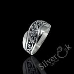 Каблучка з ажурною вставкою 13006