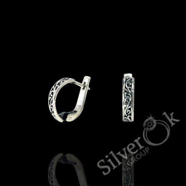 Вузькі Ажурні сережки 20018 - Зображення 1