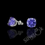 Сережки з великим фіанітом та закруткою 20422/3 - Зображення 4