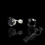 Сережки з великим фіанітом та закруткою 20422/3 - Зображення 7