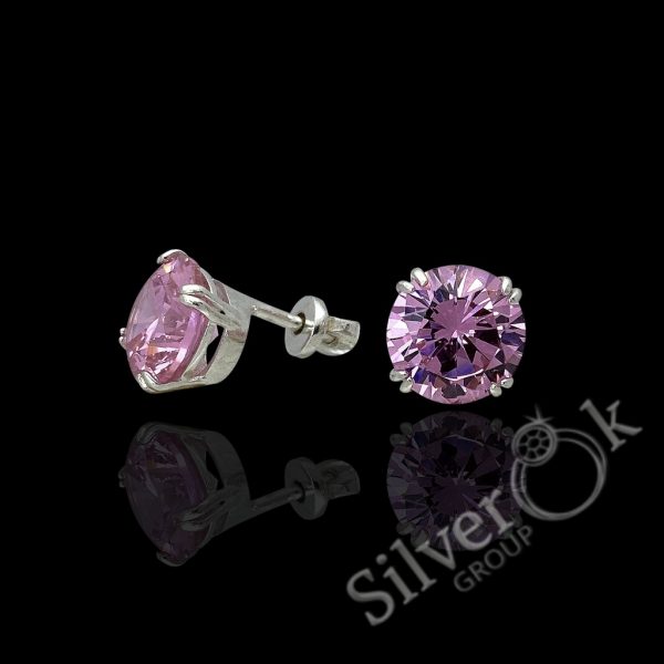 Сережки з великим фіанітом та закруткою 20422/3 - Зображення 5