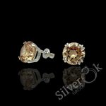 Сережки з великим фіанітом та закруткою 20422/3 - Зображення 6