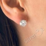 Сережки з великим фіанітом та закруткою 20422/3 - Зображення 3