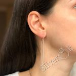 Сережки протяжки Палички 21023 - Зображення 2