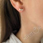 Сережки протяжки Бабки 23076 - Зображення 2