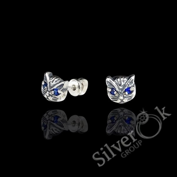 Сережки Кішки з закрутками 23284/1 - Зображення 4