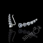 Сережки кафи з фіанітами 24052