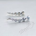 Сережки кафи з фіанітами 24052 - Зображення 3