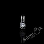 Сережка-кліпса з фіанітом 24070 - Зображення 3