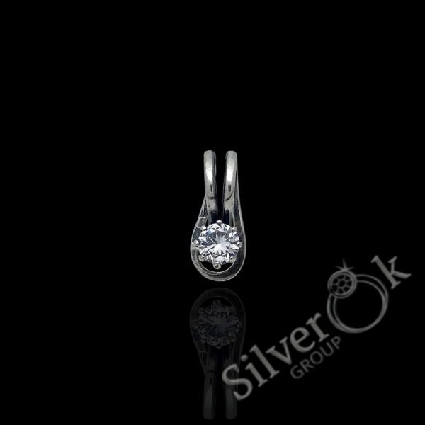 Сережка-кліпса з фіанітом 24070 - Зображення 3