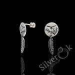 Сережки Перо з закрутками 24090