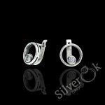 Круглі сережки з фіанітом 24092