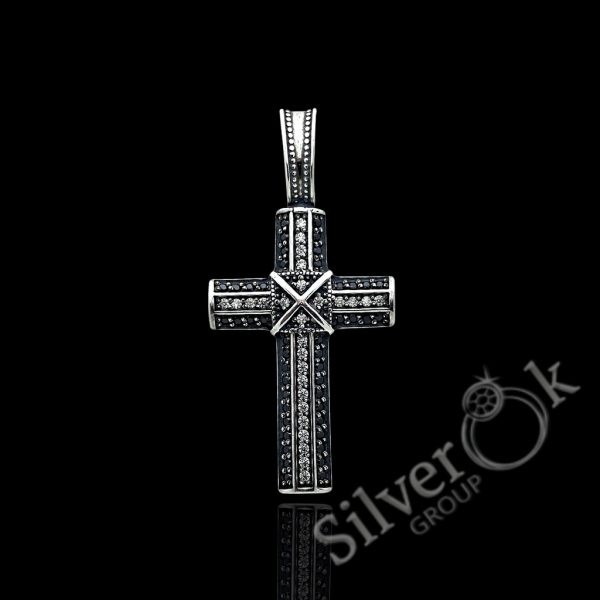 Великий Хрест з фіанітами 35028 - Зображення 1