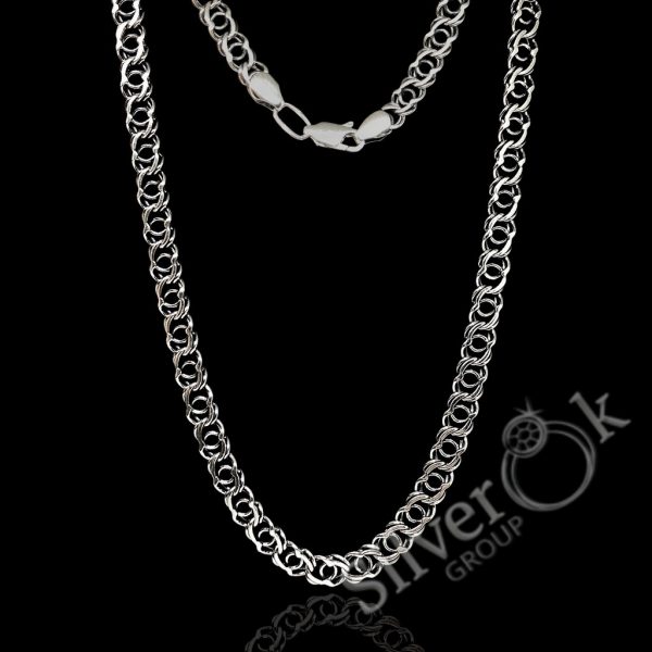 41003-12(чернен) Ланцюжок Арабський Бісмарк (7мм) 41003/12 - Зображення 1