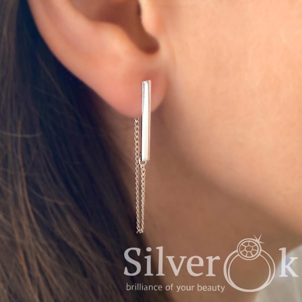 Сережки з Ланцюжками 24071 - Зображення 2