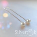 Сережки протяжки з Імітацією Перлів 23016/1 - Зображення 3