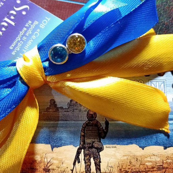 Сережки в глухій оправі 24051 - Зображення 8