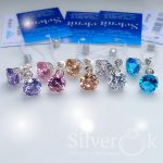 Сережки з великим фіанітом та закруткою 20422/3 - Зображення 2