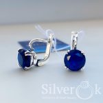 Сережки з великим фіанітом 20422 - Зображення 10