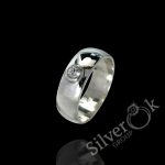 Широка гладка каблучка 12060