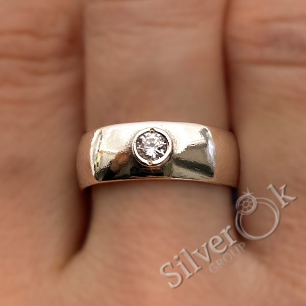 Широка гладка каблучка 12060 - Зображення 2