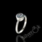 Каблучка з фіанітом в глухій оправі 12068