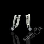 Акуратні сережки з фіанітом 20299