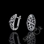 Класичні ажурні сережки 20428