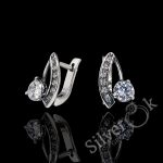 Ніжні сережки з фіанітами 20429