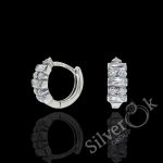 Сережки Конго з фіанітами різної форми 20485