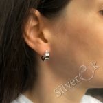 Сережки Конго з фіанітами різної форми 20485 - Зображення 2