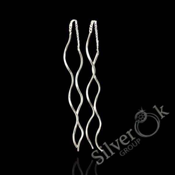 Сережки протяжки Спіралі 21019 - Зображення 1