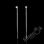 Сережки протяжки з фіанітом 23060/1