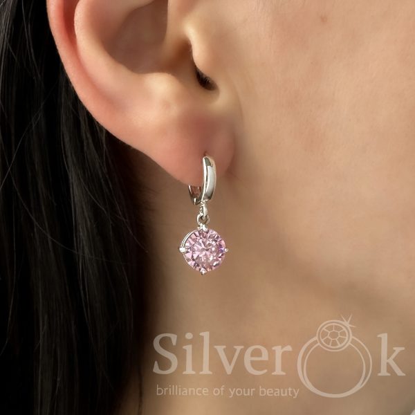 Сережки Конго з великим фіанітом 23153/2 - Зображення 3