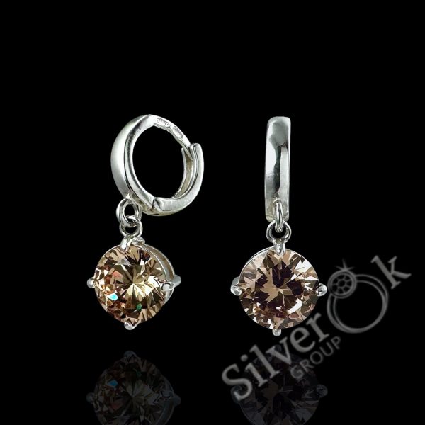 Сережки Конго з великим фіанітом 23153/2 - Зображення 5