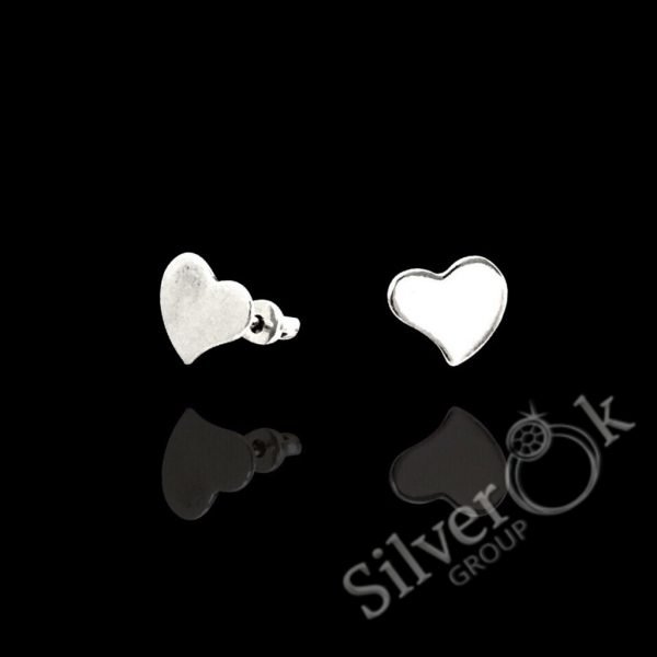 Сережки Сердечка з закрутками 23256 - Зображення 1