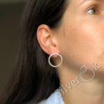 Круглі сережки з закруткою 23283/3 - Зображення 2