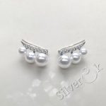 Сережки кафи з штучними перлами 24034 - Зображення 3