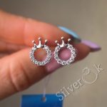 Сережки Корони круглі 24042 - Зображення 3