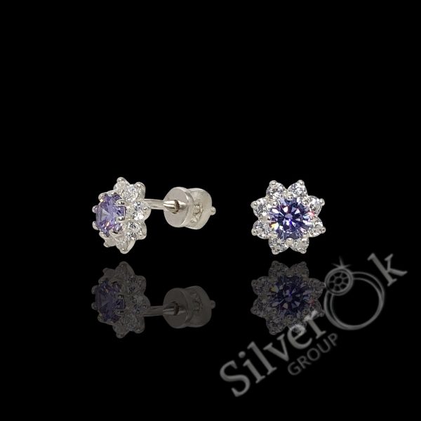 Сережки Квіточки з закруткою 24054 - Зображення 4