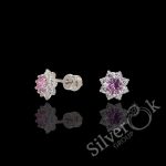 Сережки Квіточки з закруткою 24054