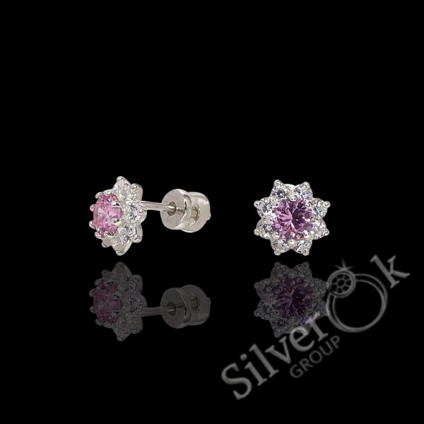 Сережки Квіточки з закруткою 24054 - Зображення 1