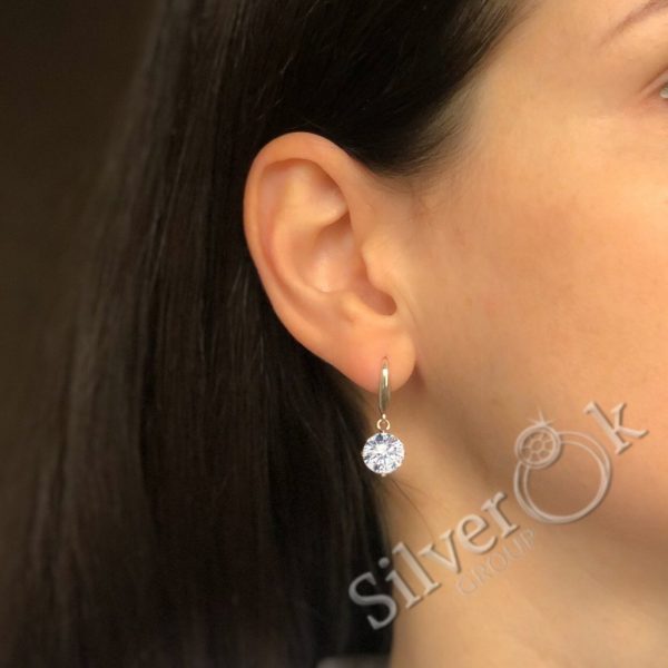 Сережки з підвіскою 24074 - Зображення 2