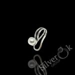 Сережка-кліпса з штучною перлиною 24083