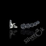 Сережки кафи Квіточки 24086