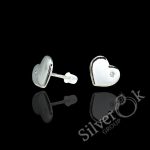 Сережки Сердечка з фіанітами 24089/99