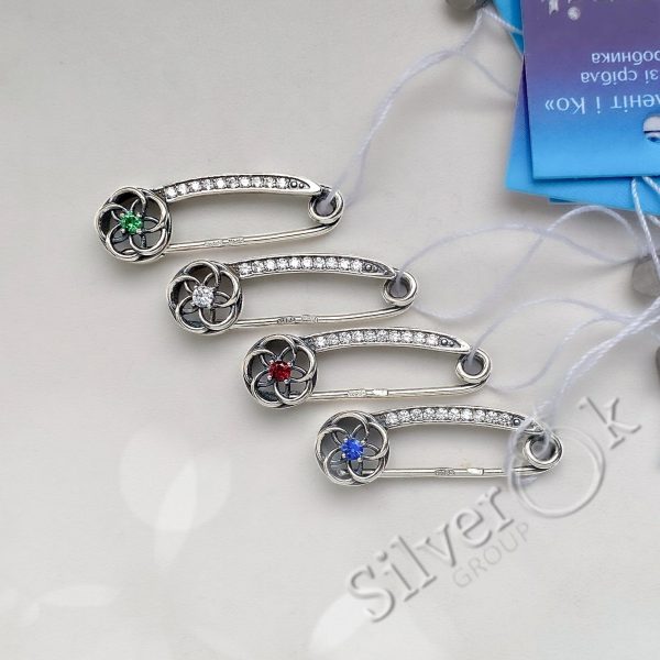 Шпилька з фіанітами 30137 - Зображення 2